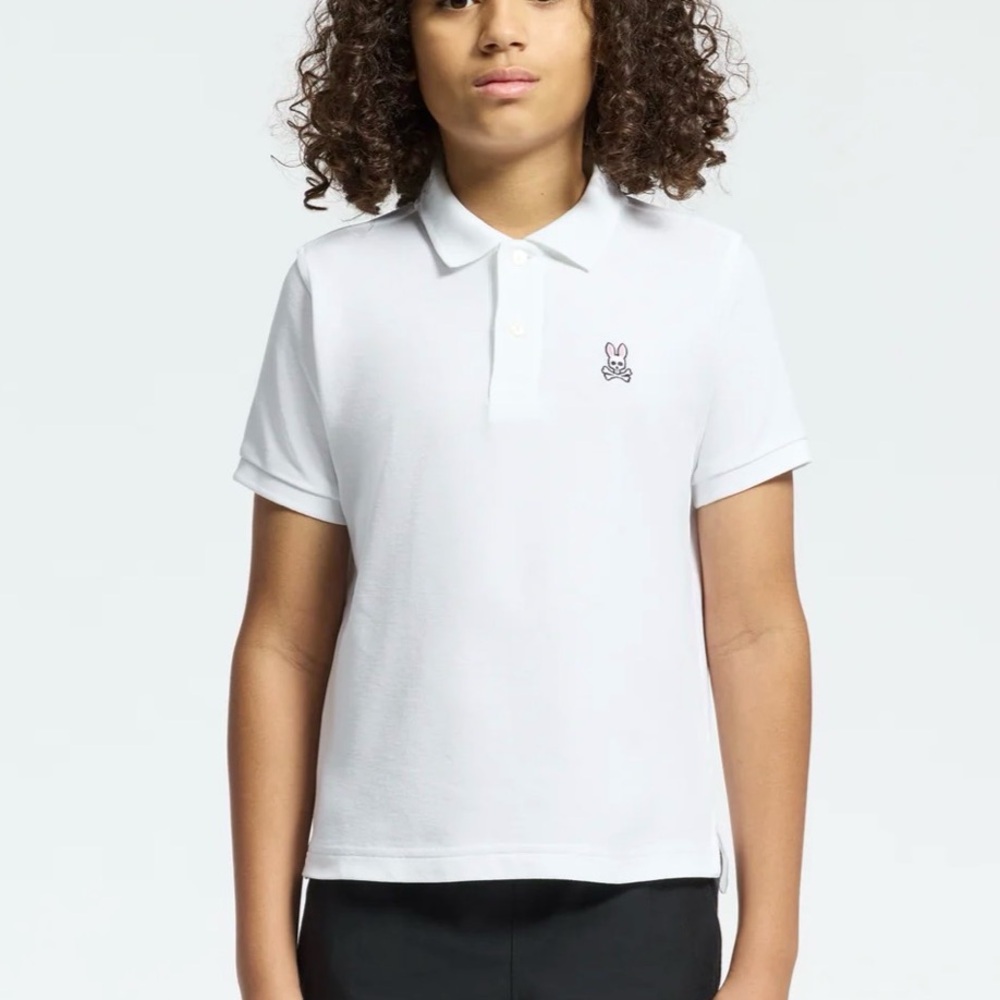 Psycho Bunny Kids Classic Pique Polo Shirt Size Large